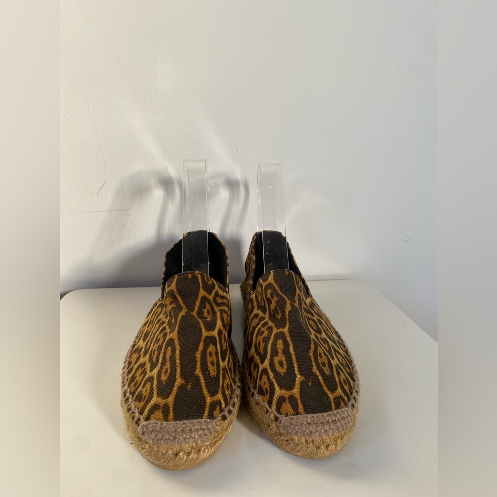 Saint Laurent Leopard Print Espadrilles size 37 Never Worn w original dust bag